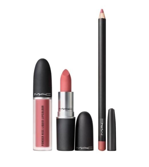 M.A.C Powdered Snow Powder Kiss Lip Kit - Pink