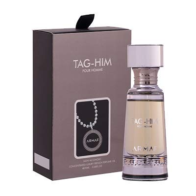 Armaf Tag Him Pour Homme Concentrated French Perfume Oil Alcohol Free For Men 20 ml /.67 oz (Tag Him Pour Homme)