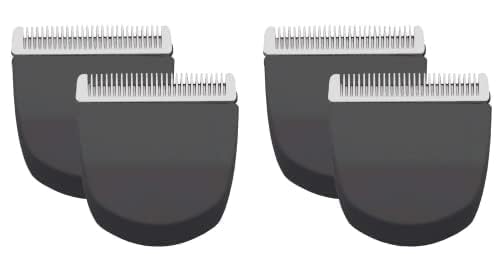 Professional Peanut Snap On Replacement Blades Compatible with Wahl Peanut Hair Clipper #2068-300, 4 Packs (Black)