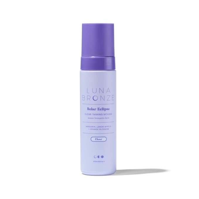 Solar Eclipse Clear Self Tan Mousse | Mess Free Natural Self Tanning Foam, No Streaks | Hydrating Formula Enriched with Aloe Vera & Natural DHA | Vegan & Cruelty Free (200ml/6.7 fl. oz)