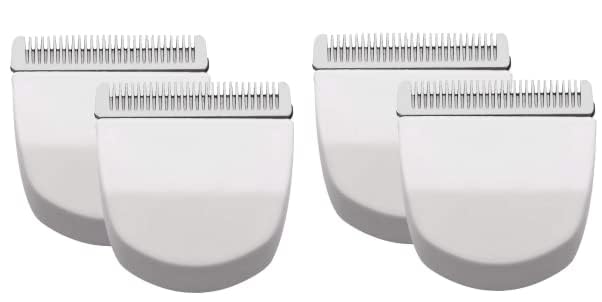 Professional Peanut Snap On Replacement Blades Compatible with Wahl Peanut Hair Clipper #2068-300, 4 Packs (White)