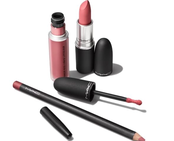 M.A.C Powdered Snow Powder Kiss Lip Kit - Pink