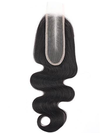 2x6 Body Wave HD Transparent Lace Closure 14 Inch Wet and Wavy 10A Brazilian Virgin Human Hair Lace Closure Natural Black