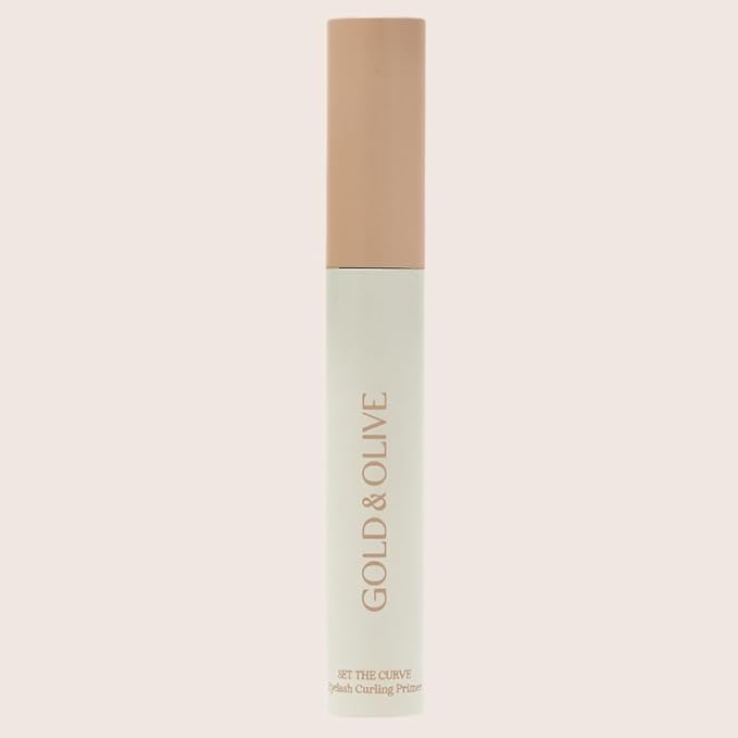 Gold & Olive: Set the Curve Eyelash Curling Mascara Primer - A strong hold longwearing natural makeup formula to keep straight stubborn short lashes curled up all day long