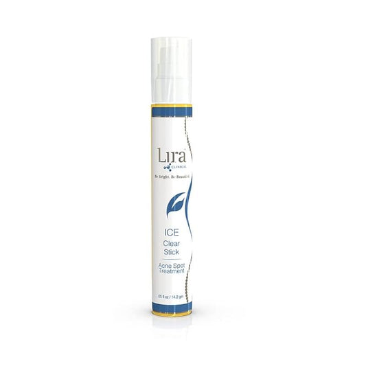 Lira Clinical ICE Clear Stick - On-the-Go Acne Spot Treatment Stick Infused with Salicylic Acid & Collagen Peptides - Quick Fix Pimple Stick to Combat Breakouts & Reduce Redness - 0.5 fl oz