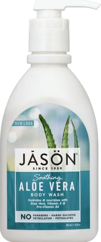 JASON Natural Body Wash & Shower Gel, Soothing Aloe Vera, 30 Oz (Pack of 2)