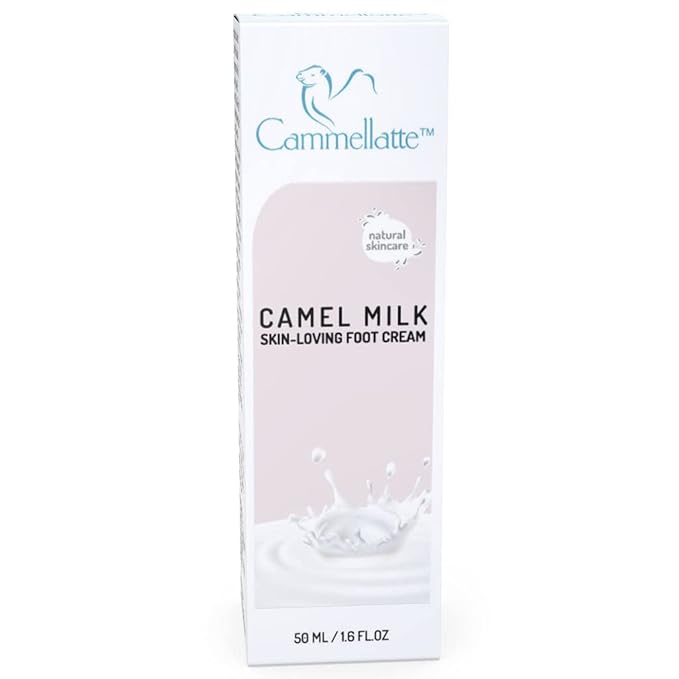 Camel Milk Foot Cream for Dry Cracked Feet With Shea Butter, Tea Tree Oil, Vitamins and Omega Fatty Acids 50 ml