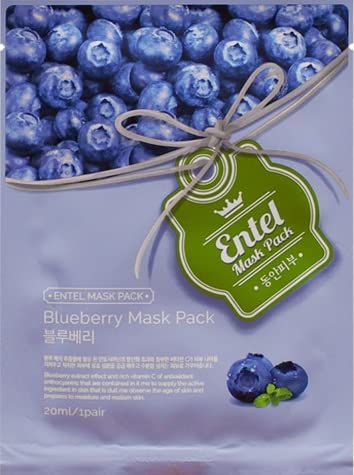 Entel 100 Pcs Combo-Pack, Premium Korean Facial Mask Sheet (10 Types x 10 pcs), Five Chemical Free ; No-Paraben, No-Silicon, No-Mineral Oil, No-Artificial Colors and No-Ethanol