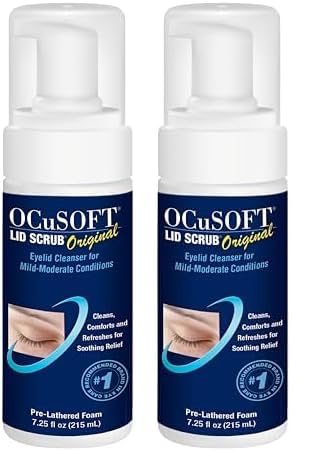 OCuSOFT Lid Scrub Foaming Eyelid Cleanser, 7.25 Fluid Ounce (Pack of 2)