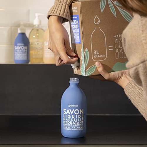 Compagnie de Provence Savon de Marseille Nourishing Liquid Soap, Velvet Seaweed, 101.4 Fl Oz Eco Refill