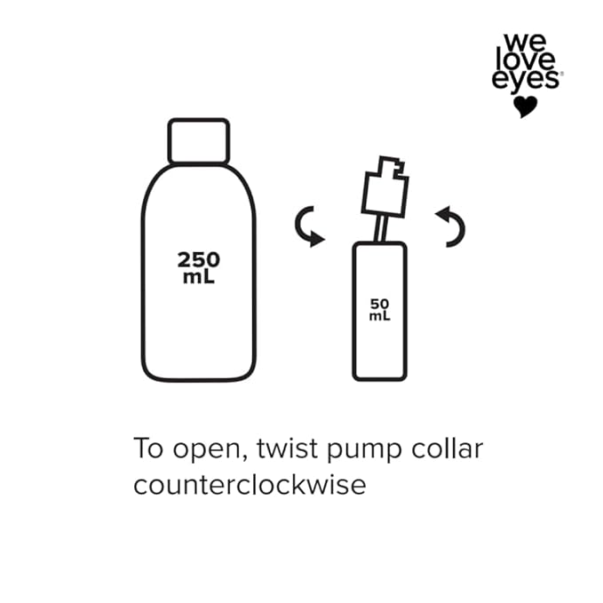 We Love Eyes - Tea Tree Water Eyelid Foaming Cleanser 250mL Refill Size - For Eyelash Extension Home Care, Extend Lash Retention, Non-Irritating Formula