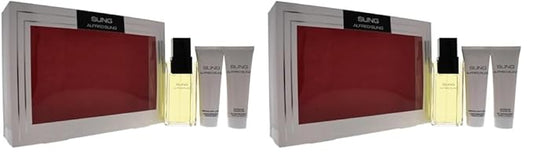 Alfred Sung Sung for Women - 3 Pc Gift Set 3.4oz EDT Spray, 2.5oz Essential Body Lotion, 2.5oz Refreshing Shower Gel. (Pack of 2)