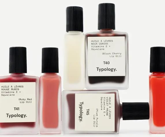 Typology Tinted Lip Oil - Shade 1 Ruby Red & Complimentary Sheet Masque