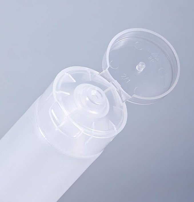 24PCS 100ml/3.4oz Empty Refillable Clear Plastic Squeeze Soft Tubes with Flip Cover Lotion Bottle Travel Sample Packing Cosmetic Makeup Container Storage Vials Jars for Facial Cleaner Toiletries