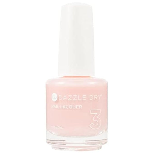 Dazzle Dry Nail Lacquer (Step 3) - Livin' La Vida Yoga - A soft and pale creamy pink with a hint of diamond dusted shimmer. Semi-sheer cream. (0.5 fl oz)