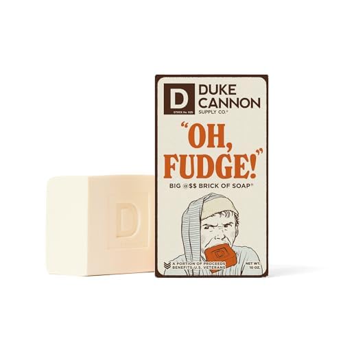 Duke Cannon Supply Co. Big Brick of Soap Bar for Men Holiday Edition - OH Fudge (Cocoa & Spice Scent), 10 oz. (1 Pack)