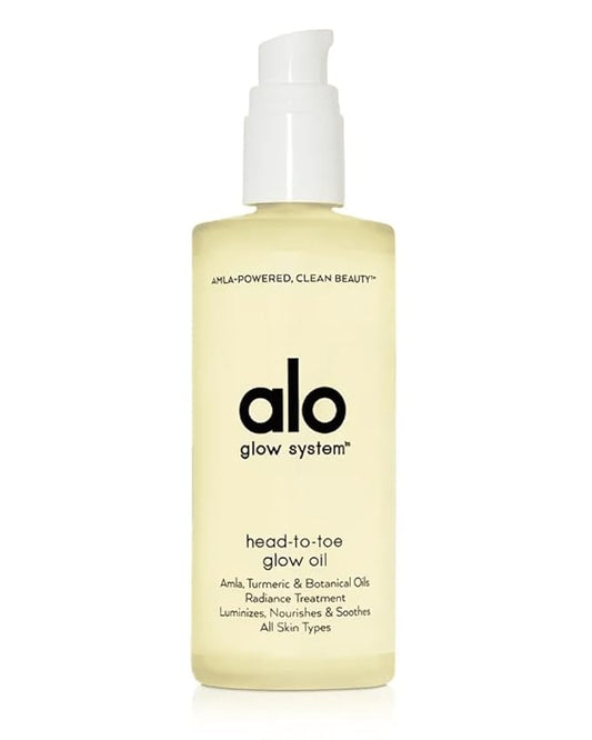 Alo Head-to-Toe Glow Oil | Glow-Boosting Natural Dry Body Oil | Jojoba, Amla, Aloe & Vitamin E | Hydrates & Nourishes Skin | Citrus Scent | 3.2 Oz