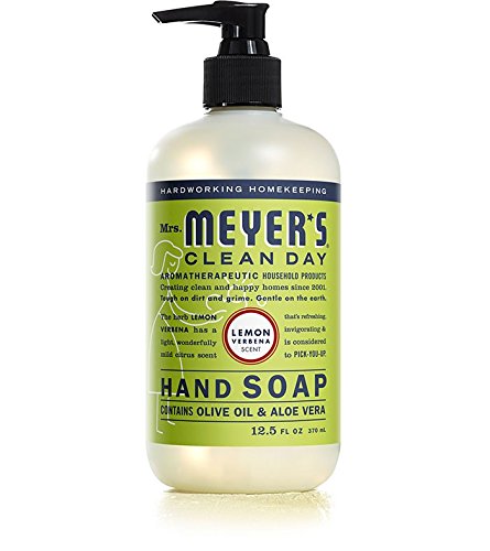 MRS. MEYER'S CLEAN DAY Hand Soap Scent Variety Pack Includes 1 of Each, Rosemary + Basil + Geranium + Honeysuckle + Lavender + Lemon Verbena, (Count of 6)