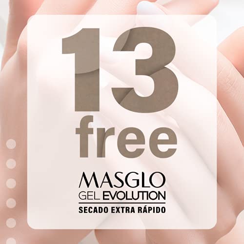 MASGLO Gel Evolution – Set of 3 Nail Polishes No UV/LED Lamp Needed, Fast-Drying, 12-Day Wear, 14-Free Formula, High-Gloss Finish, vegan (0.5 oz Each)