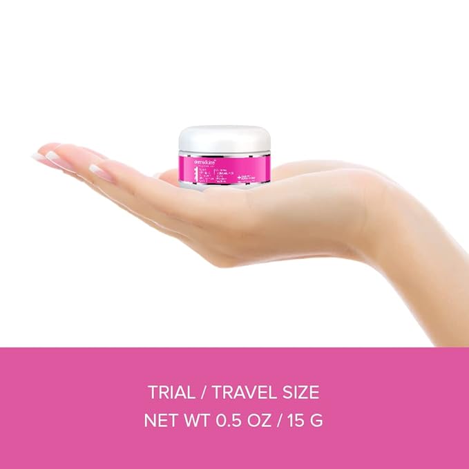 All In One Super Anti-Aging Cream for Face with Retinol, Vitamin C, Stem Cells, Vitamin E, CoQ10, Collagen, Hyaluronic Acid, DMAE, Peptides, Niacinamide Trial Size