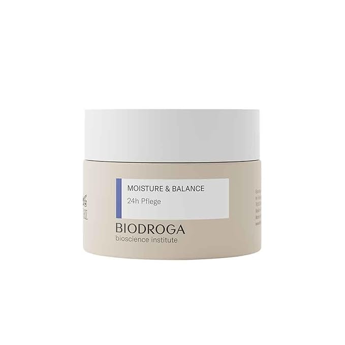 Biodroga Moisture & Balance 24h Care 1.7 oz with Hyaluronic Acid + Cica - Soothing - Hydration - FREE of Mineral Oil, Parabens, Silicones, Coloring Agents, Animal-Base Ingredients, Gluten & Lactose