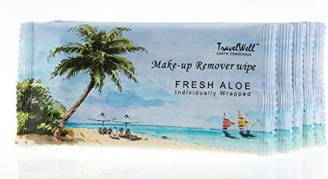 Travelwell Makeup Remover Wipes Bulk, Individually Wrapped Natural Fresh Aloe Travel Packs Elderly Bathing Cleansing Wipes - 500 Count per Package - Small Size Toiletries - Hotel Toiletries Bulk Set