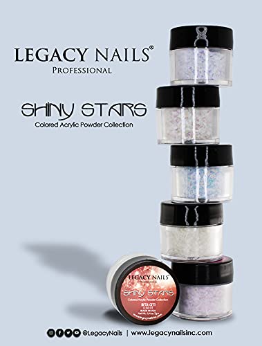 Legacy Nails Professional COLLECTION Acrylic Powder Kit 6 Colors Nail Art Set for Manicure DIY for Dip & Acrylic Nail Extensions (SHINY STARS COLLECTION)
