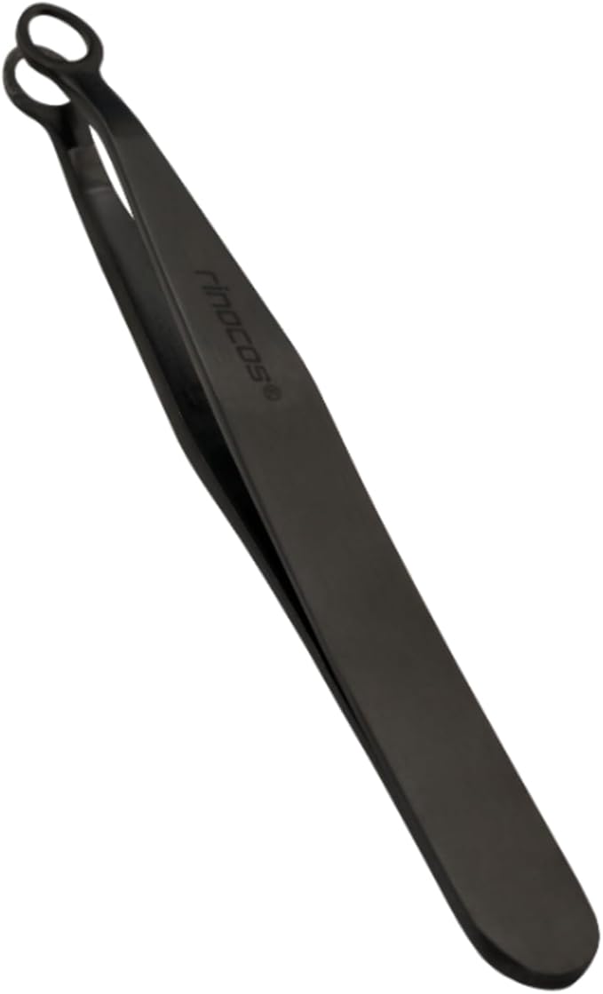 [Premium Hand-Made] Tweezers for women facial hair - Round tip Tweezers, Eyebrow Tweezers, 304 Surgical-grade Stainless Steel for Safety, Precision tweezers, Facial Hair Tweezers for Men & Women