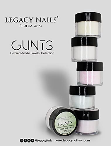 Legacy Nails Professional COLLECTION Acrylic Powder Kit 6 Colors Nail Art Set for Manicure DIY for Dip & Acrylic Nail Extensions (GLINTS COLLECTION)