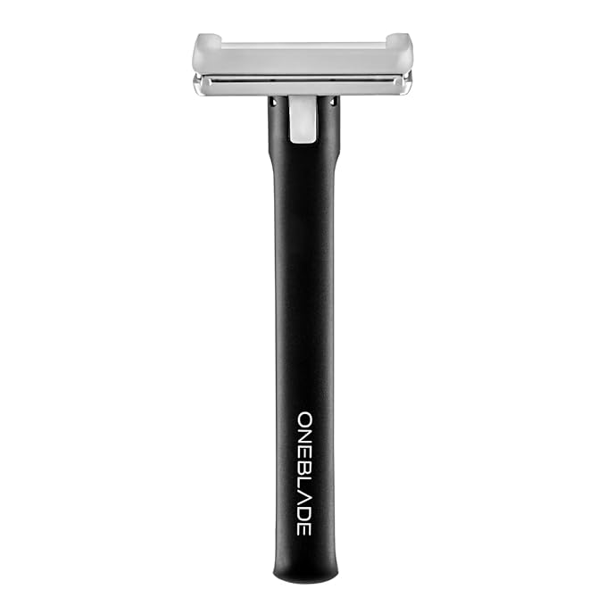 OneBlade ELEMENT Single-Blade Safety Razor, Classic Manual Shaving Razor, Black Aluminum