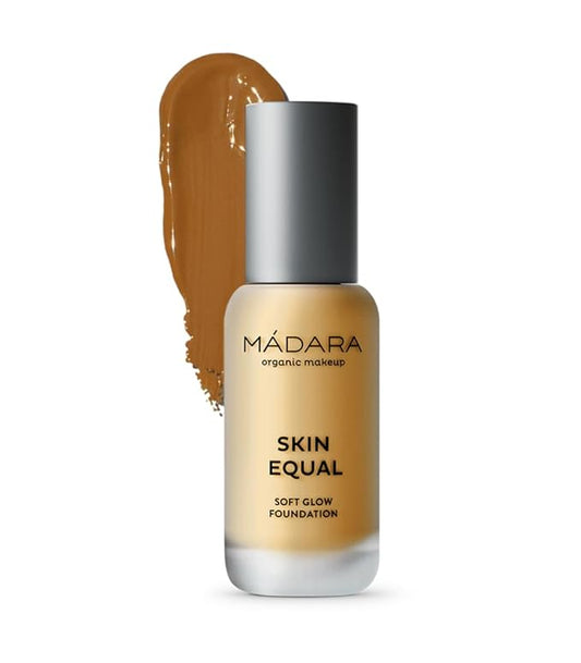 MÁDARA Organic Skincare | Skin Equal Soft Glow Foundation SPF15 OLIVE 60-30ml, Mineral foundation with hyaluronic acid, Buildable medium coverage, Dewy foundation, Vegan, COSMOS natural certified