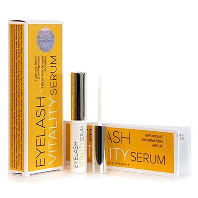 Eyelash Vitality Growth Serum - Lash Enhancing Growth Serum Complex - Irritation Free - Hypoallergenic Naturally-based Turmeric Growth, Achieve Longer Thicker & Healthier Lashes, 3.5 ml