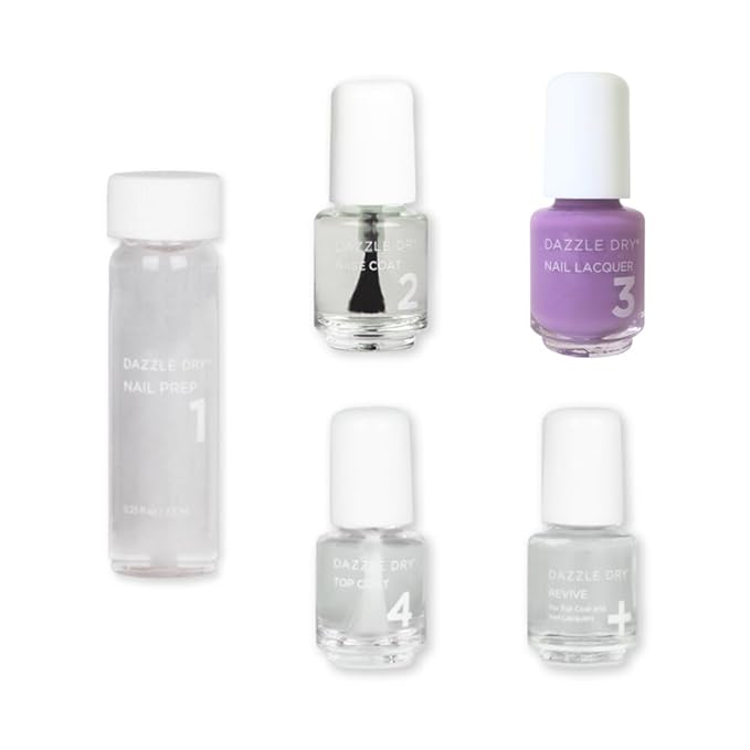 Dazzle Dry Mini Kit 4 Step System - Lavender Parade - A warm lavender. Full coverage cream. (5 Piece Kit / 5 Manicures)