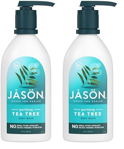 JASON Natural Body Wash & Shower Gel, Purifying Tea Tree, 30 Oz (Pack of 2)
