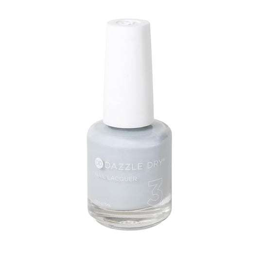 Dazzle Dry Nail Lacquer (Step 3) - Moonlight - A full coverage, pearlescent grey-toned blue. Full coverage cream. (0.5 fl oz)