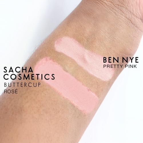 Sacha BUTTERCUP Rosé Setting Powder. No Ashy Flashback. Blurs Fine Lines and Pores. Loose, Translucent Face Powder to Set Makeup Foundation or Concealer. For All Skin Tones, 1.75 oz.