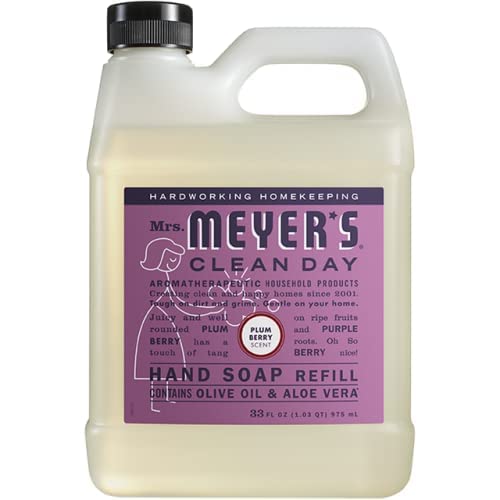 Mrs. Meyer's Liquid Hand Soap Variety, 1 Plum Berry Refill, 1 Plum Berry Hand Soap, 2 CT
