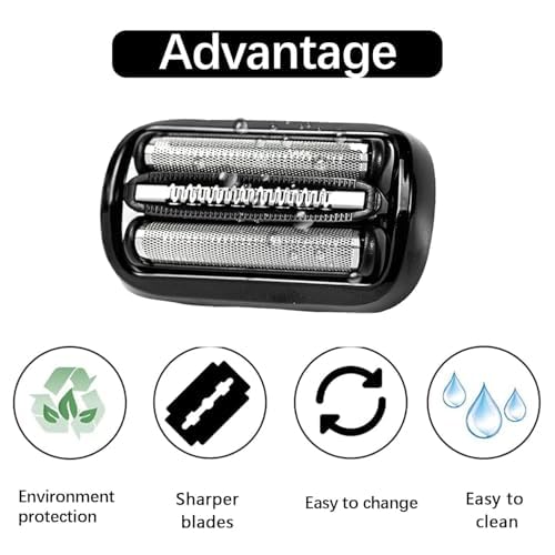 53B-Series 5 and Series 6 Replacement Head Compatible with Braun Series 5 Electric Shaver Razor,53B Blades for Braun S6 and S5 Replacement Foil and Cutter for 6020s,5020s,5018s,5050cs,6020s,6040cs