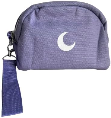 Brando Moon Smell Proof Makeup Bag with Moon - Carbon Neutralizing Fabric - Air Tight Zippers (Purple)