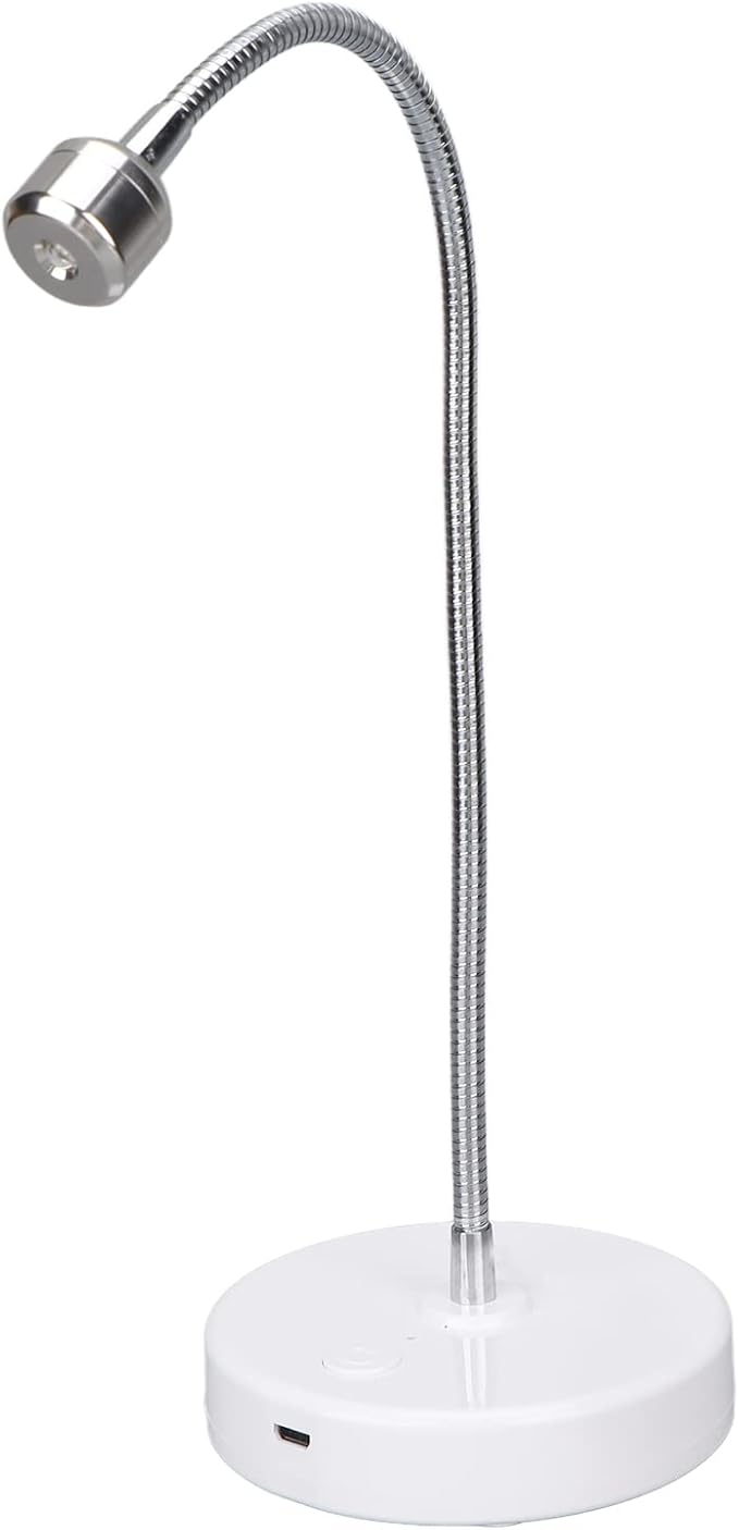 UV LED Nail Lamp, 3W USB Professional Nail Dryer with 360° Rotatable Gooseneck, Fast Drying Portable Gel Nail Polish Curing Lamp Built in 1000mAh Battery for Home, Nail Salon,