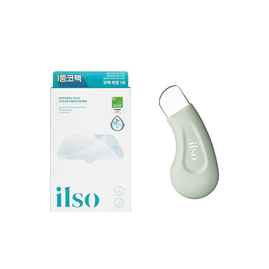 ilso Natural Mild Clear Nose Patch + Deep Clean Master (Blackheads Remover tool), Melt Blackheads and Tighten Pores