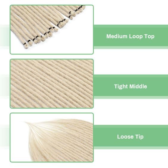 24 In 30 Strands SE Dreadlock Extensions, 613 Blonde Thin 0.6cm Width Synthetic Dreads Extensions, 100% Handmade Dreads Hippie Style Dreadlocks for Woman
