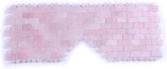 Natural Gemstone Jade Sleep Mask, Rose Quartz Eye Mask, Anti-Aging Hot or Cold Using Stone Eye Mask