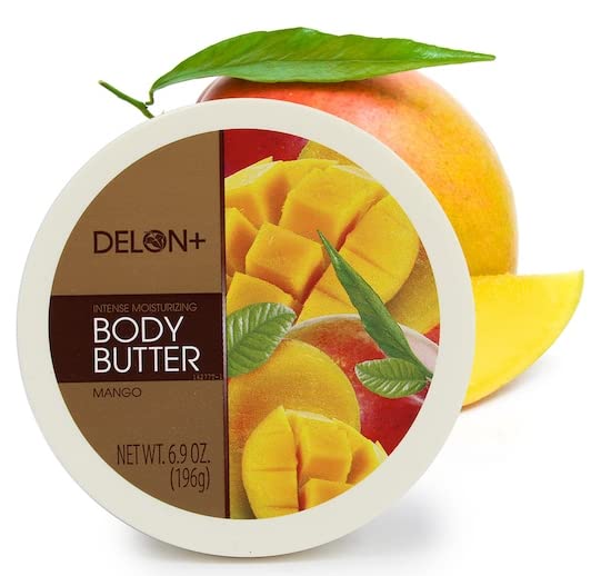 DELON Intense Moisturizing Body Butter, Mango, 6.9 oz