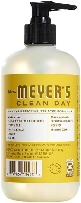 Clean Day Organic Daisy Scent Liquid Hand Soap 12.5 oz Bundle with Nail Clipper - Gentle Hand Soap with Essential Oils & Aloe Vera - (4 Items)