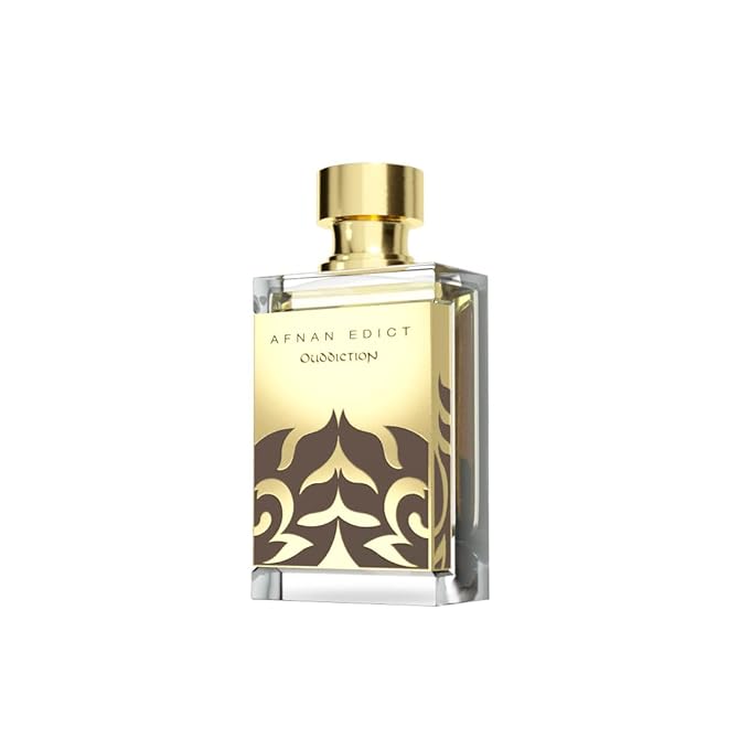 Afnan Edict Ouddiction Unisex Luxury Eau de Parfum Spray, 2.7 Fl. Oz – Opulent Oud & Amber Fragrance with Saffron & Leather