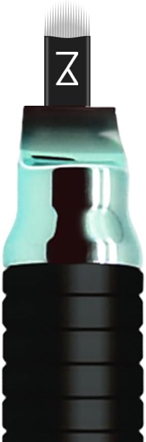 M PACK OF 10 Mellie's Signature Microblading Disposable Pen - Sterilized Blade - Comfortable Rubber Grip With Pigment Sponge (U18 NANO .15mm, Multi Color)