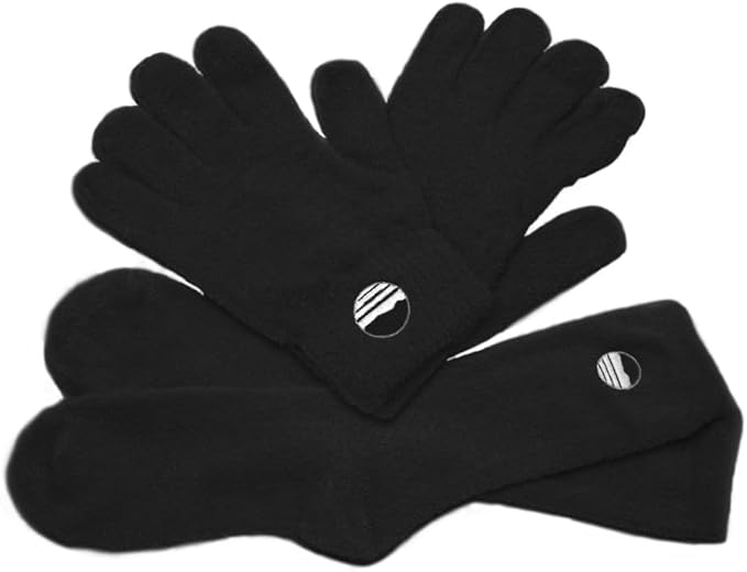 Purple Canyon Moisturizing Socks and Gloves Set | Black Fuzzy Socks and Gloves with Aloe and Vitamin E for Women | Women's Gifts for Self-Care