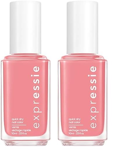 essie expressie Quick-Dry Vegan Nail Polish, Second Hand, First Love, Dusty Rose Pink, 0.33 Ounce (Pack of 2)