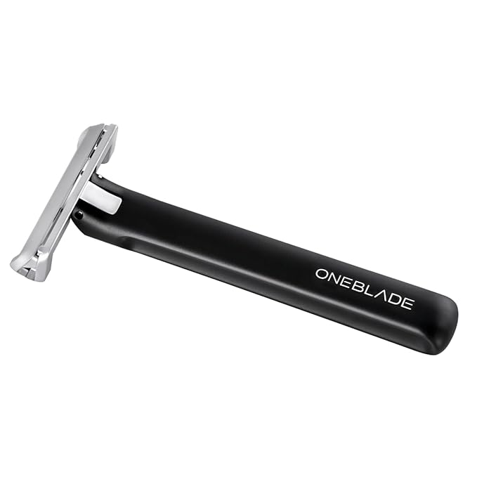 OneBlade ELEMENT Single-Blade Safety Razor, Classic Manual Shaving Razor, Black Aluminum